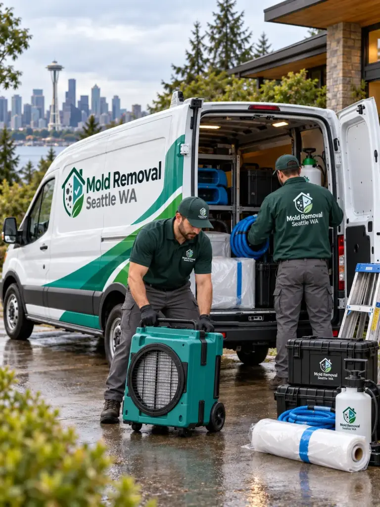 equipment unloading on jobsite in seattle